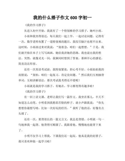 我的什么搭子作文600字初一