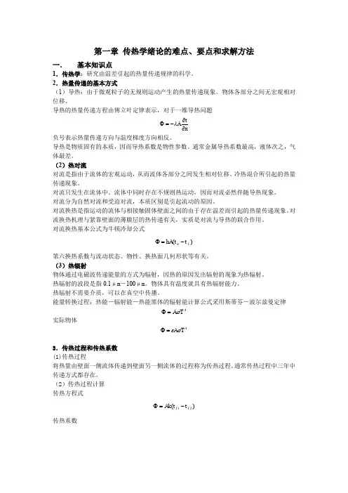 传热学绪论的难点、要点和求解方法