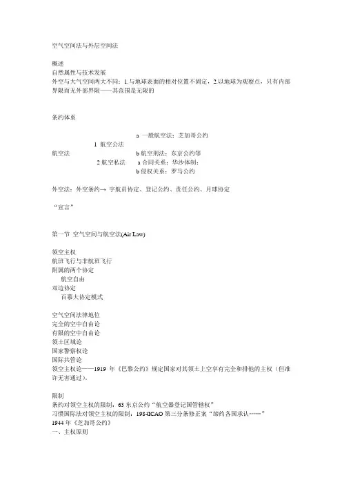 6空气空间法与外层空间法