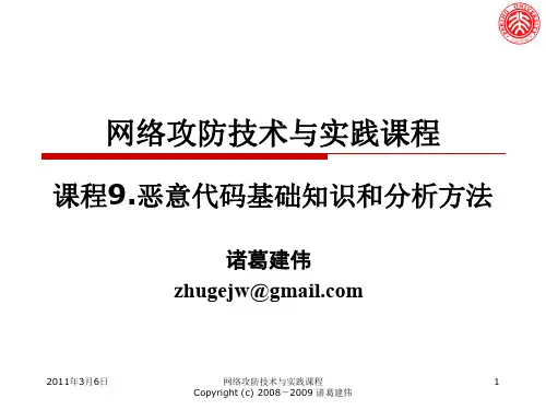 恶意代码基础知识与分析方法