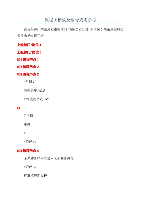 流程图模板及编号规则参考