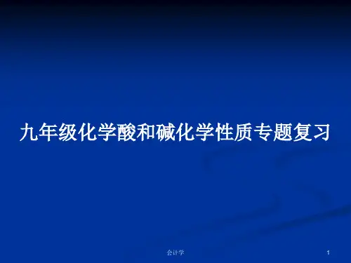 九年级化学酸和碱化学性质专题复习PPT教案