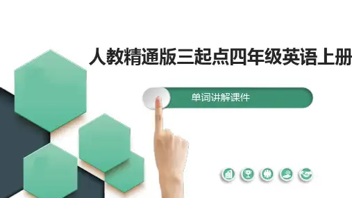 人教精通版英(三起)四上Unit 5  I like those shoes单词讲解课件
