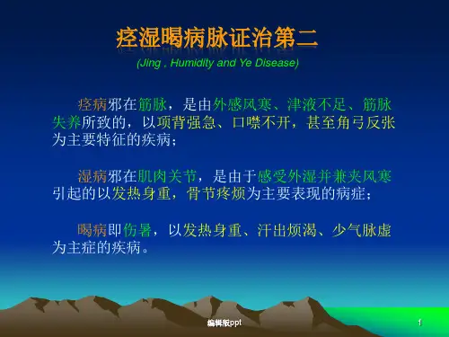 痉湿暍病ppt课件