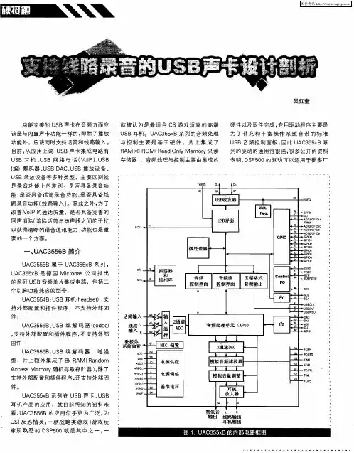 支持线路录音的USB声卡设计剖析