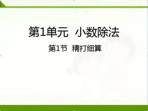北师大小学数学五年级上册课件：1.1精打细算课件