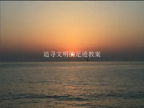 追寻文明的足迹教案PPT课件
