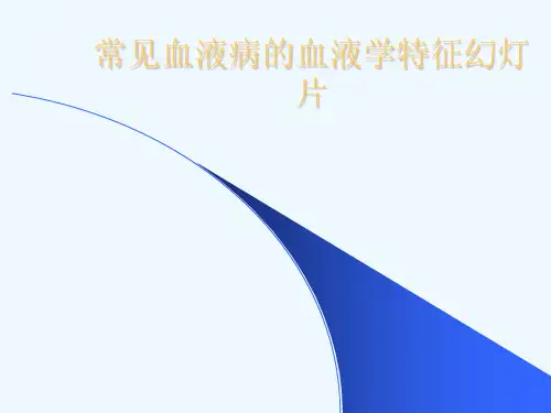 常见血液病的血液学特征幻灯片