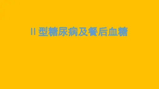 2型糖尿病及餐后血糖