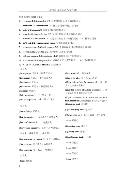 信用证提单保险