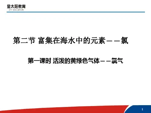 第二节  富集在海水中的元素——氯(说课稿) (10)