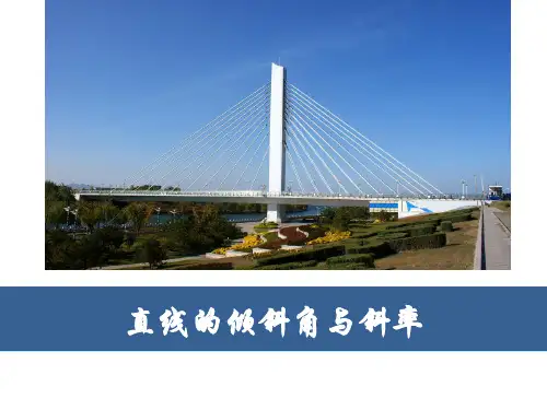中职数学《直线的倾斜角与斜率》说课课件