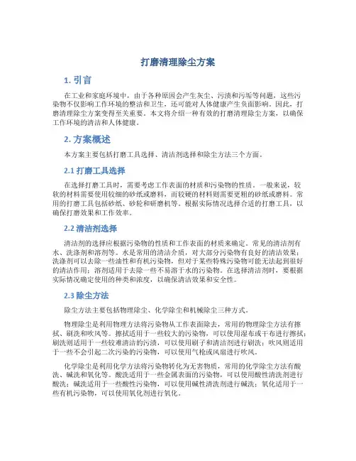 打磨清理除尘方案