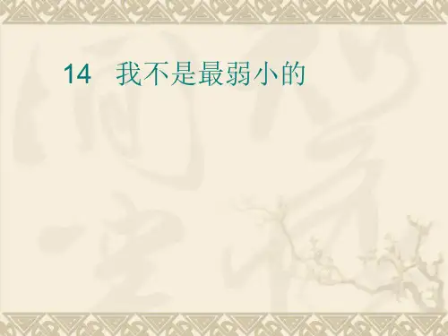14、《我不是最弱小的》导学案