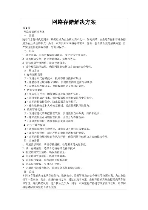 网络存储解决方案