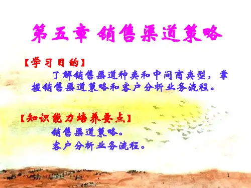第五章销售渠道策略PPT课件