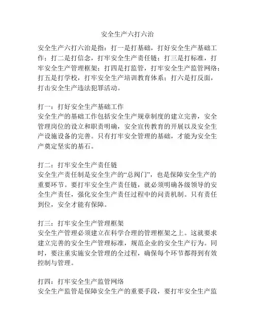 安全生产六打六治