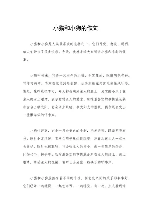 小猫和小狗的作文