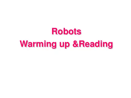 新人教版选修七 Unit 2 Robots-Warming up & Reading[课件]上课用