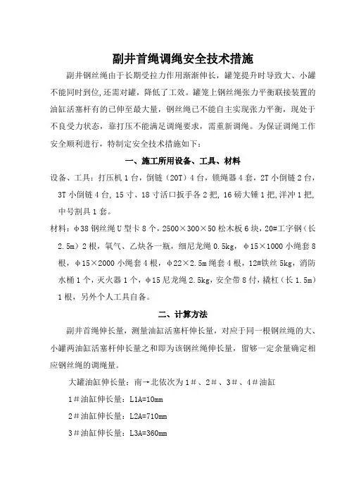 副井调绳措施060328