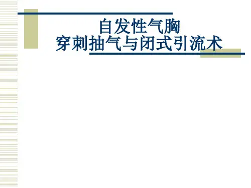 气胸抽气与闭式引流术