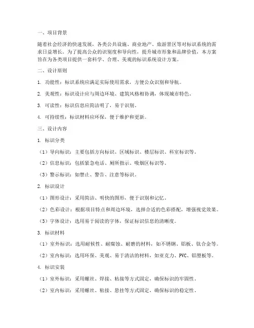 标识系统专项设计方案