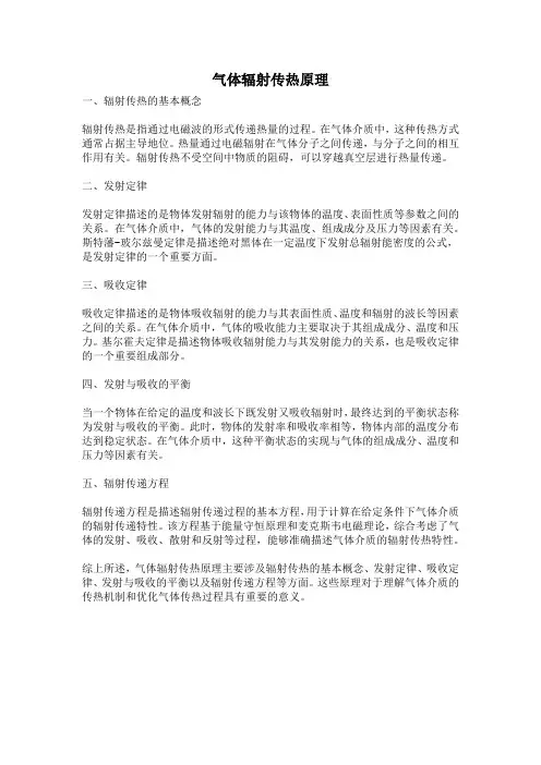 气体辐射传热原理