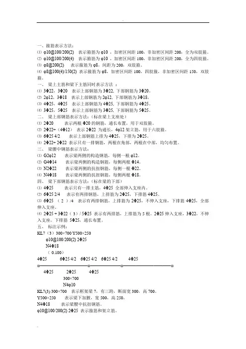 钢筋的标注大全