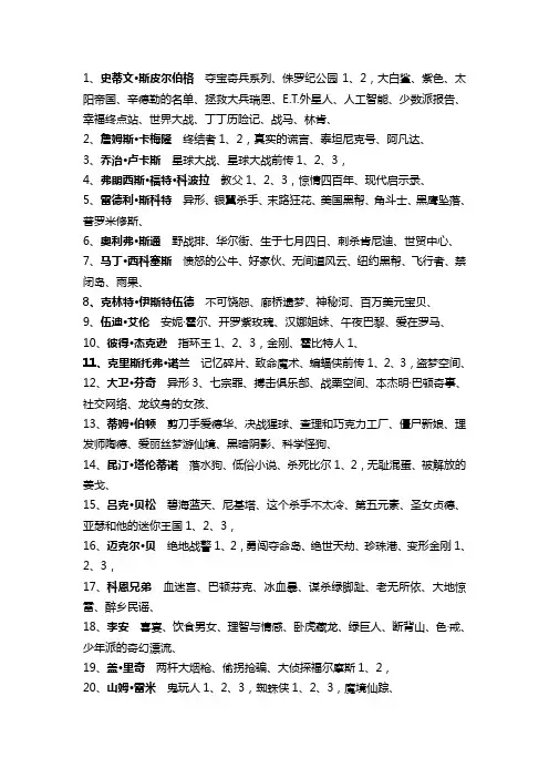 世界著名导演