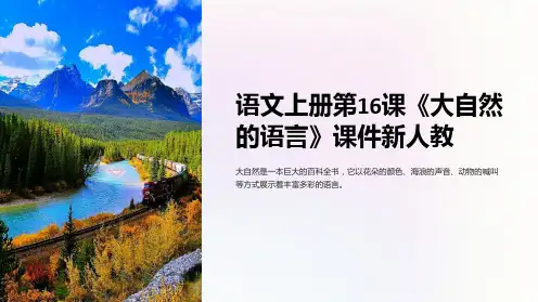 语文上册第16课《大自然的语言》课件新人教