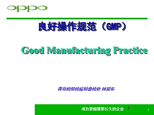 良好操作规范GMPppt课件