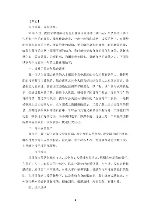 两新工委书记述职报告三篇