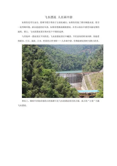 飞水漂流 人在画中游