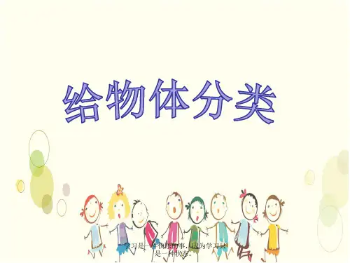 (新编)最新教科版一年级科学下册《给物体分类》课件ppt