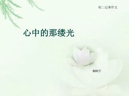 初二记事作文《心中的那缕光》800字(总10页PPT)