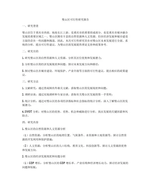 璧山区可行性研究报告