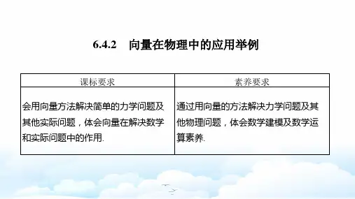 人教A版(新教材)高中数学第二册(必修2)课件：6.4.2 向量在物理中的应用举例