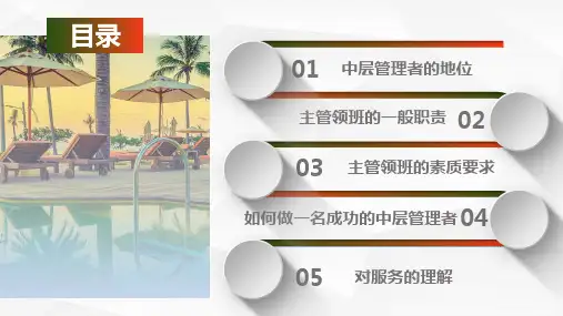 中层管理人员管理知识与技能培训PPT演示课件