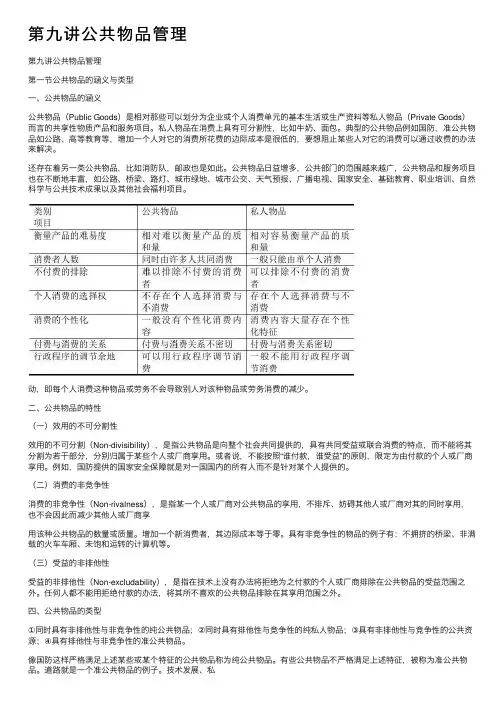 第九讲公共物品管理