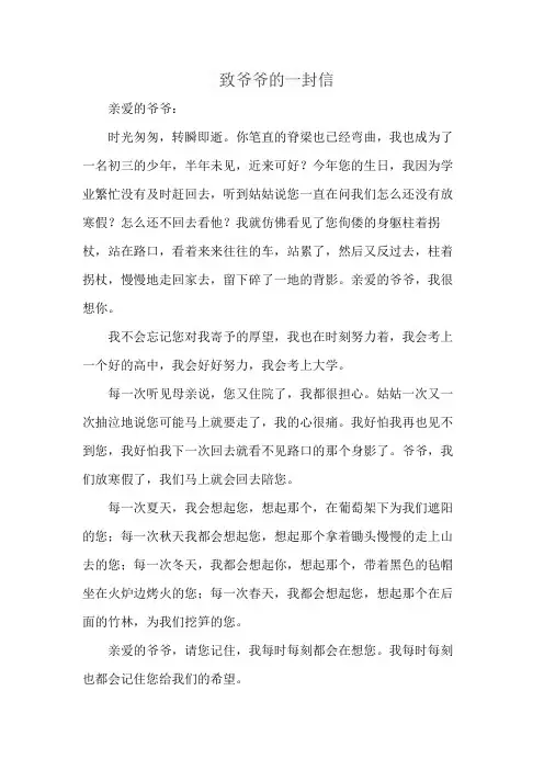 致爷爷的一封信