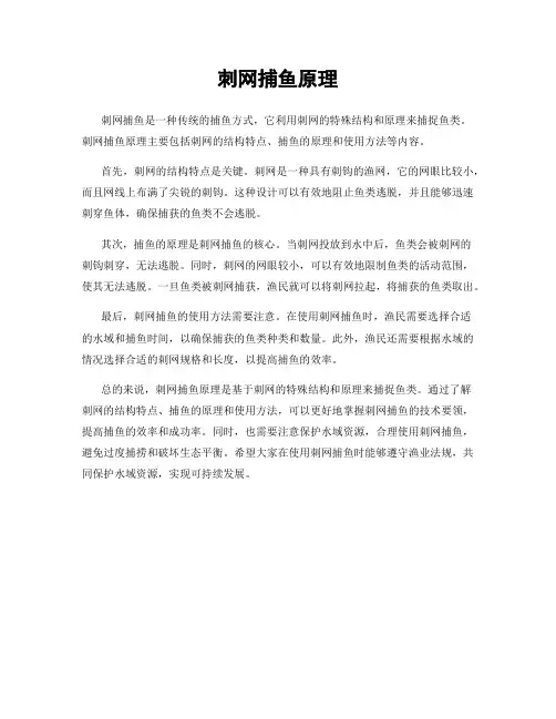 刺网捕鱼原理