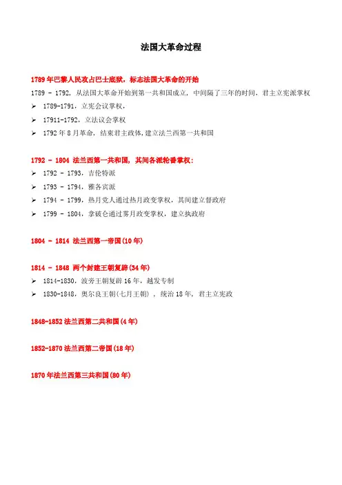 一看就懂的法国大革命简明过程