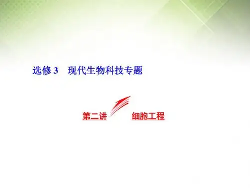 2016届高考生物一轮复习 第2讲 细胞工程课件 新人教版选修3