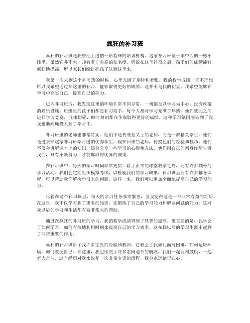 疯狂的补习班