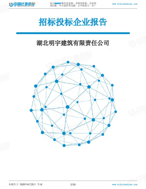 湖北明宇建筑有限责任公司-招投标数据分析报告