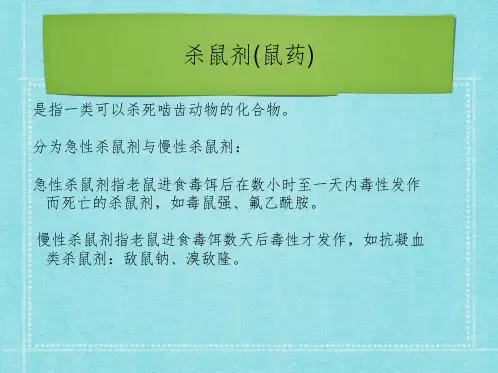 鼠药中毒的护理PowerPoint演示文稿