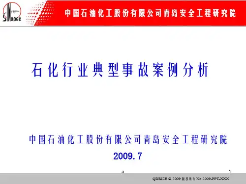 石化行业典型事故案例分析