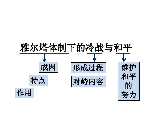雅尔塔体制下的冷战与和平