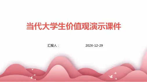 当代大学生价值观演示课件