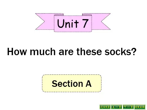 人教版初中英语七年级(上)Unit 7-Section A 课件